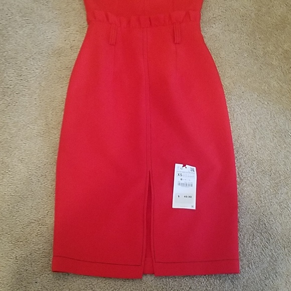 NWT Zara Red cocktail hour Dress - Picture 4 of 8